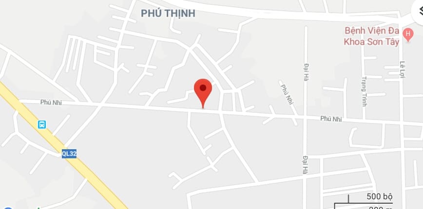 Tìm đường Phố Phú Nhi, thị xã Sơn Tây, Hà Nội